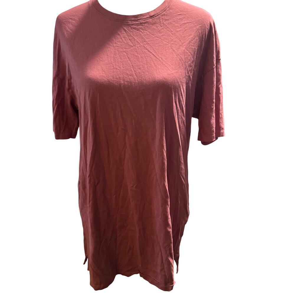 Djab By Simons "Vision" Organic Cotton Longline Tee, Dusty Rose, Men's Medium
